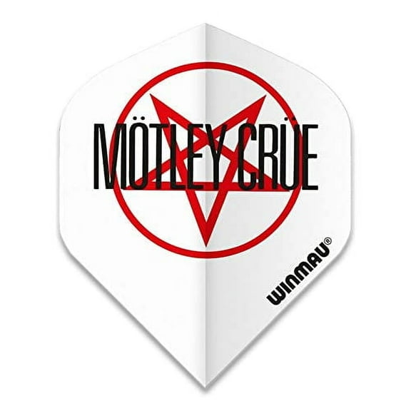 Winmau Motley Crue Pentagram Rock Legends 100 Micron Strong Standard Dart Flights (3 Sets - 9 Flights)