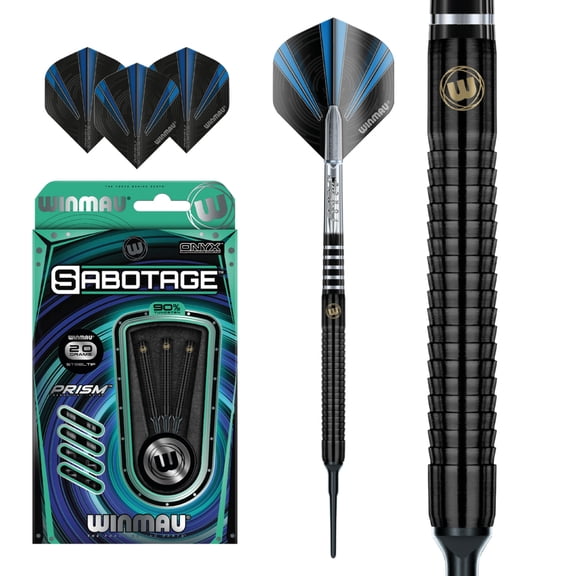 Winmau Sabotage Black Soft Tip Darts 20g