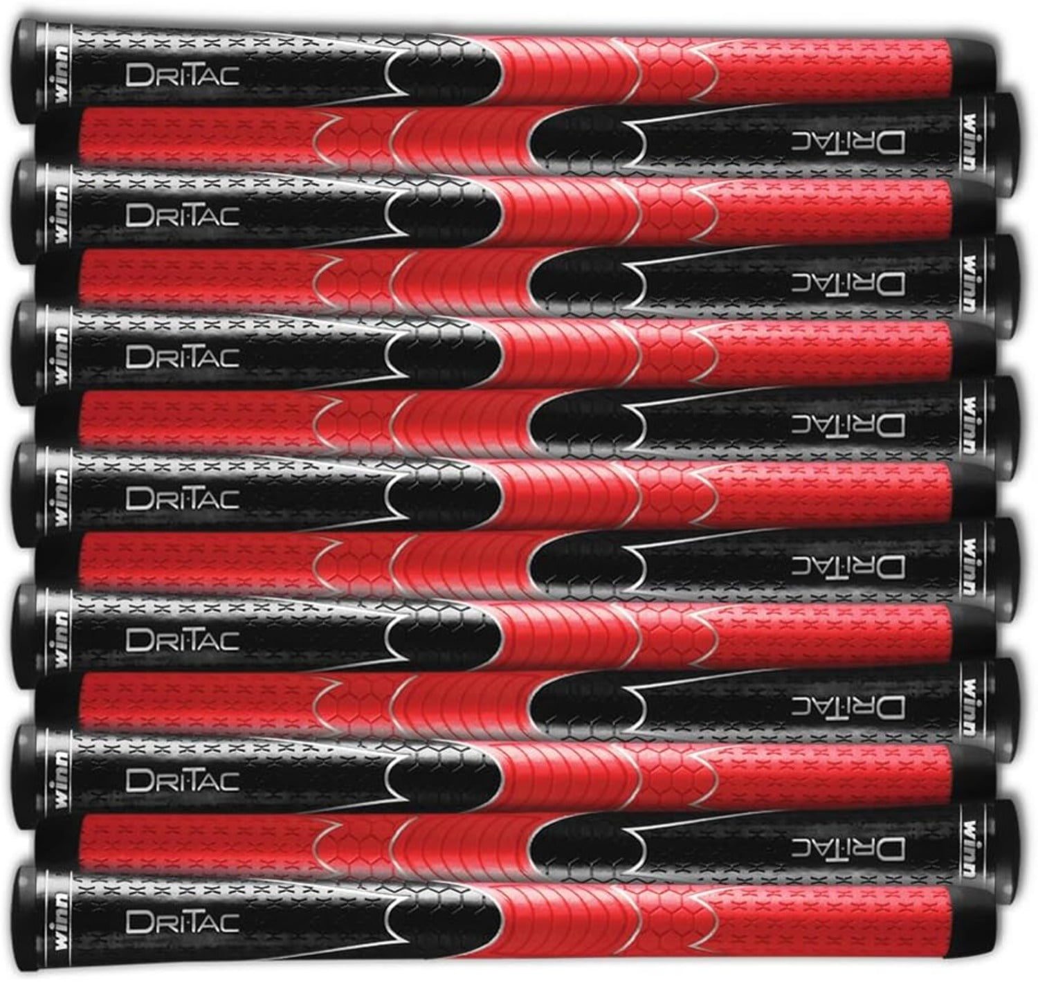 Winn DRITAC AVS Standard Golf Grip Set - Black/Red - Size 13 - High Performance