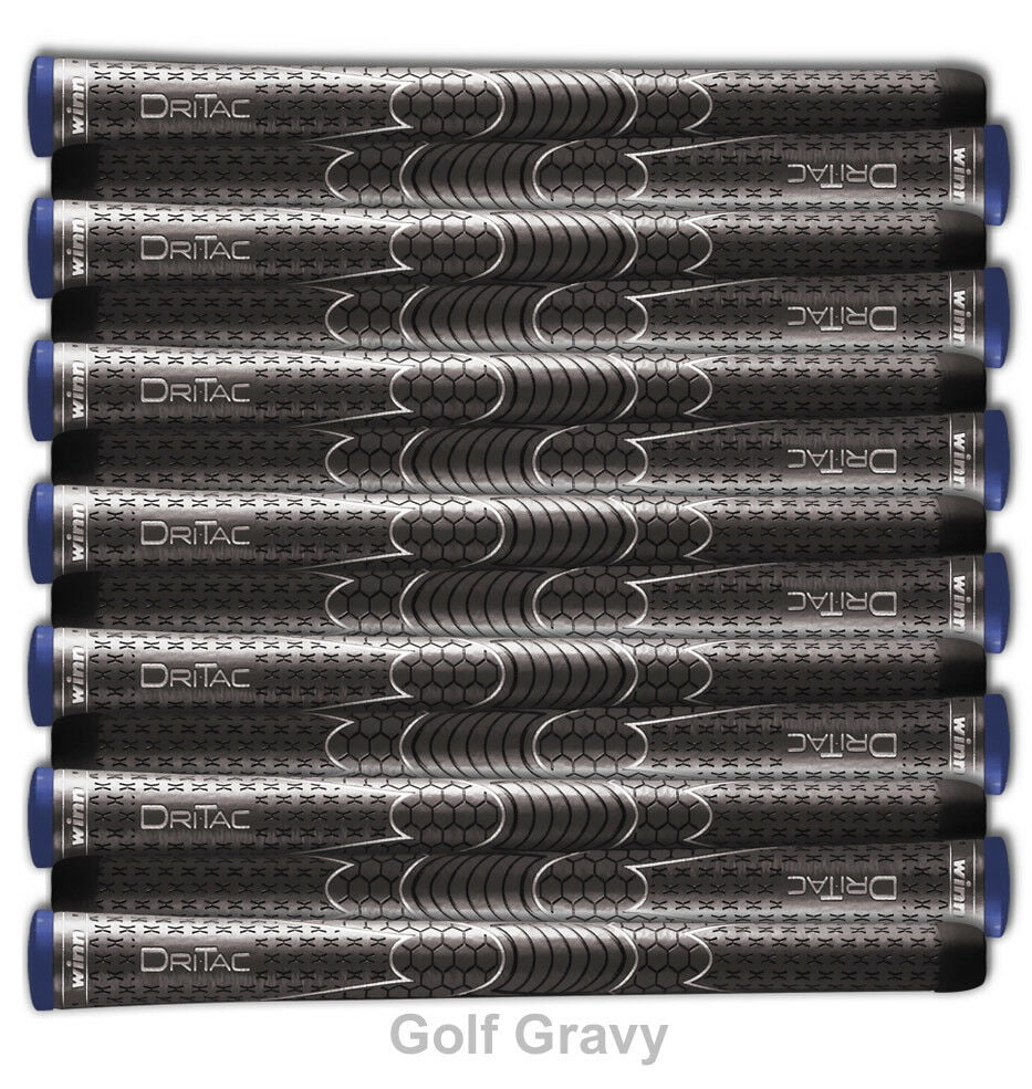 Winn Dri-Tac AVS 6DT-DG Soft Midsize Golf Grips - 13 Piece Performance Bundle
