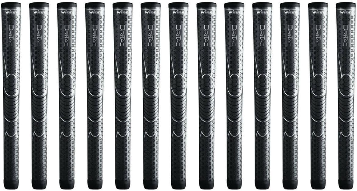 Winn Dri-Tac Oversize (+1/8) Dark Gray 13 Piece Golf Grip Bundle