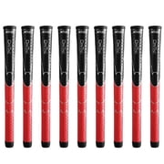 Winn Dri-Tac Standard Black/Red - 9 Piece Golf Grip Bundle