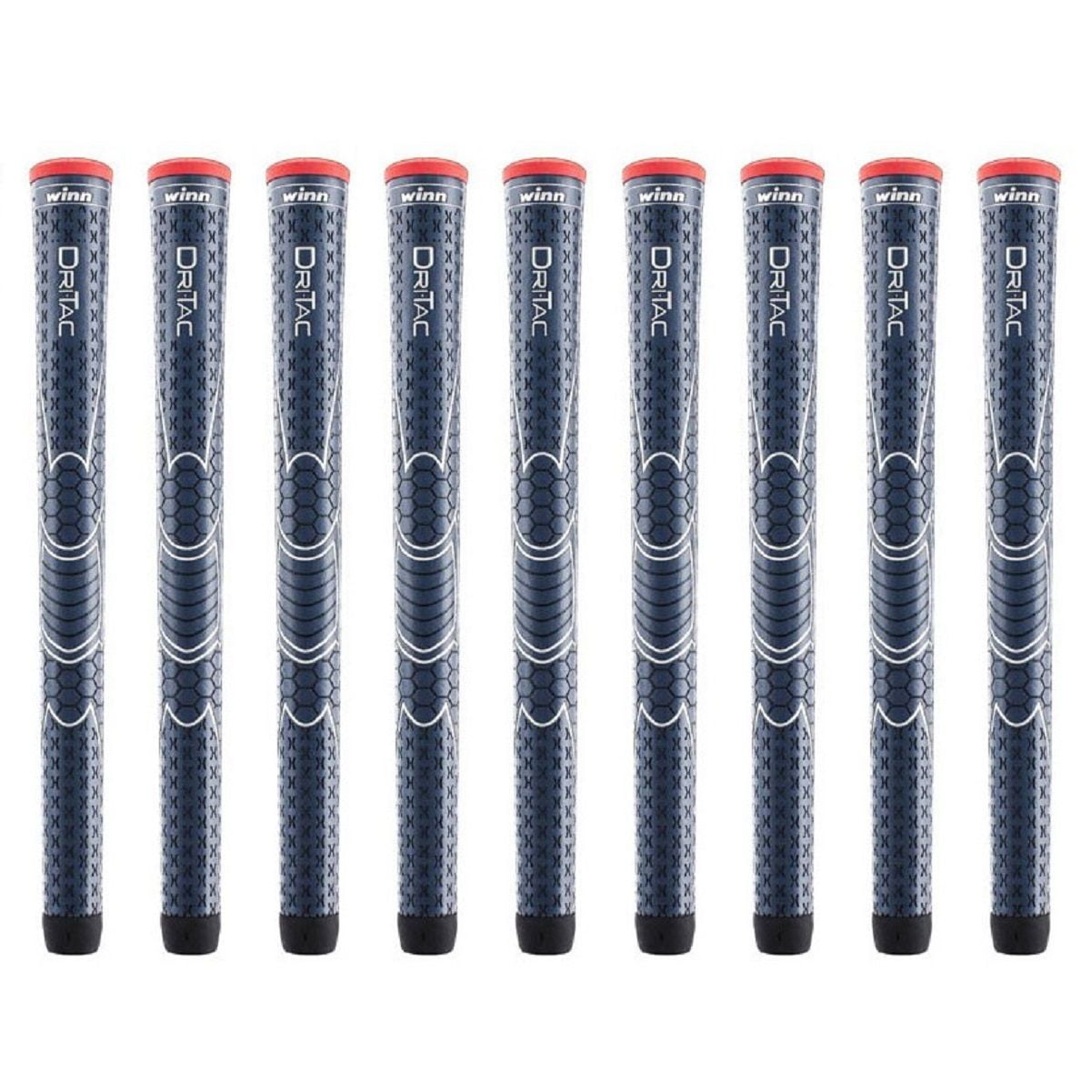 Winn Dri-Tac Standard Navy Blue - 9 Piece Golf Grip Bundle