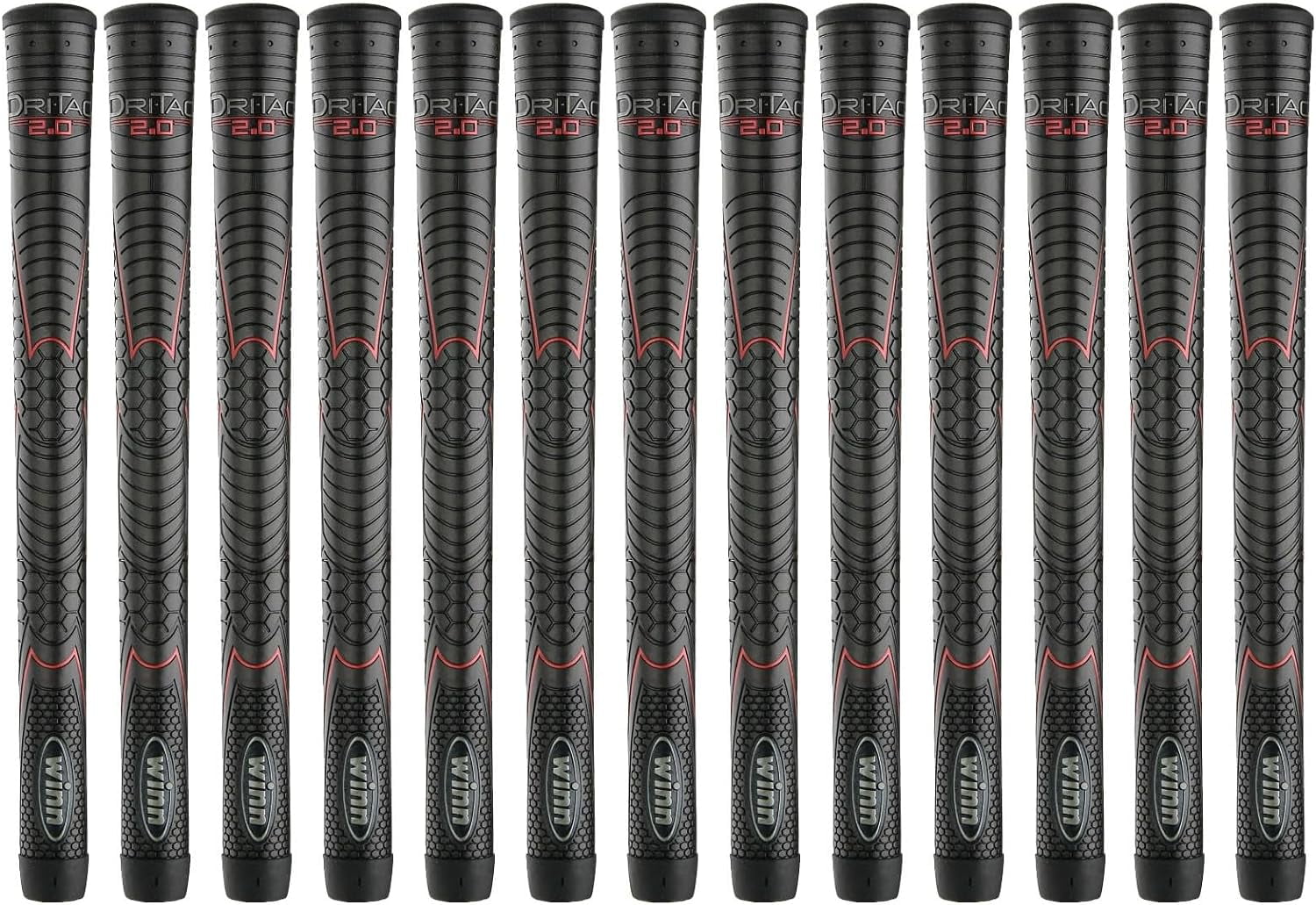 Winn Grips 52DT-JBK Dri-Tac 2.0 series Advance Polymer Technology, 13 Piece Golf Grip Bundle-Standard Size