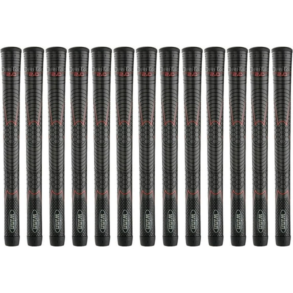 Winn Grips 52DT-JBK Dri-Tac 2.0 series Advance Polymer Technology, 13 Piece Golf Grip Bundle-Standard Size