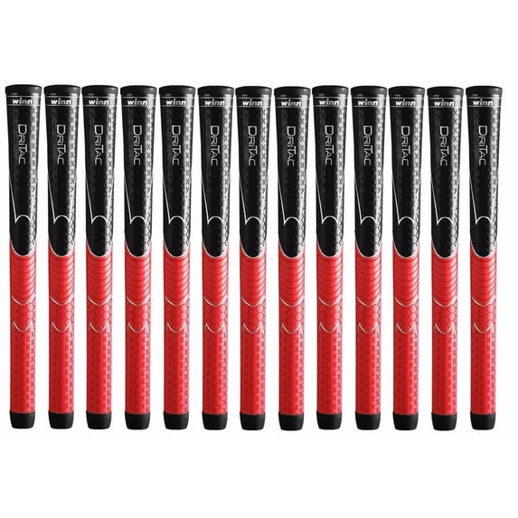 Winn Grips Dri-Tac 13 Piece Standard size Black/Red Golf Grip Bundle