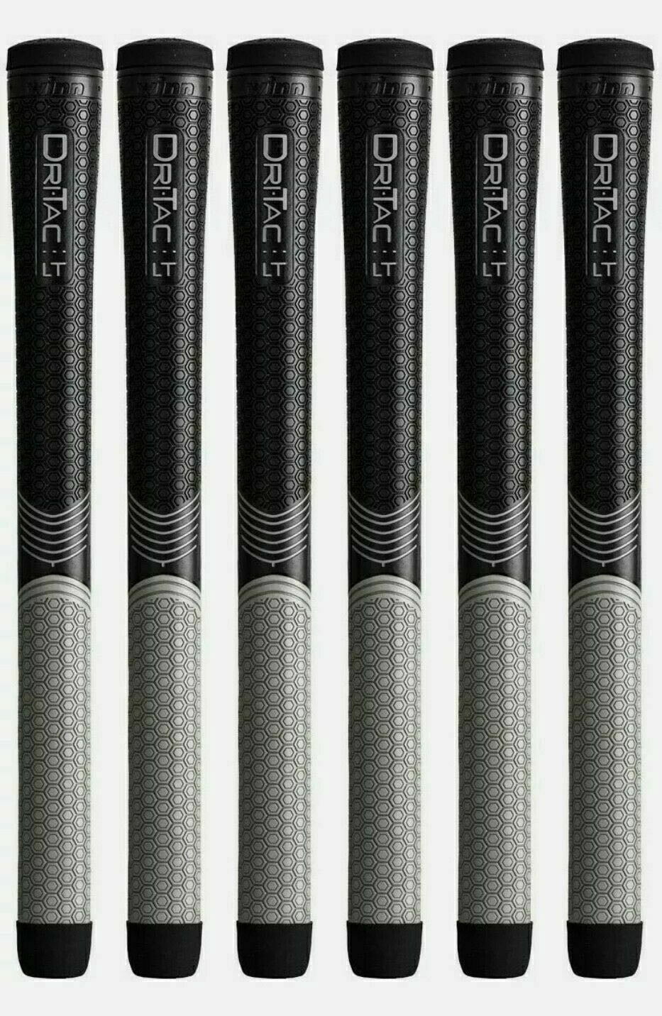 Winn Grips Dri-Tac LT Series Golf Grip Bundle - Set of 6, Polymer Technology, Non-Slip Comfort- 5LTDT