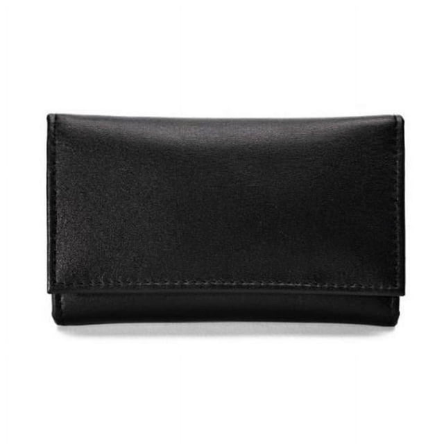 Winn Napa Leather Mini Tri-fold Key Case, Black