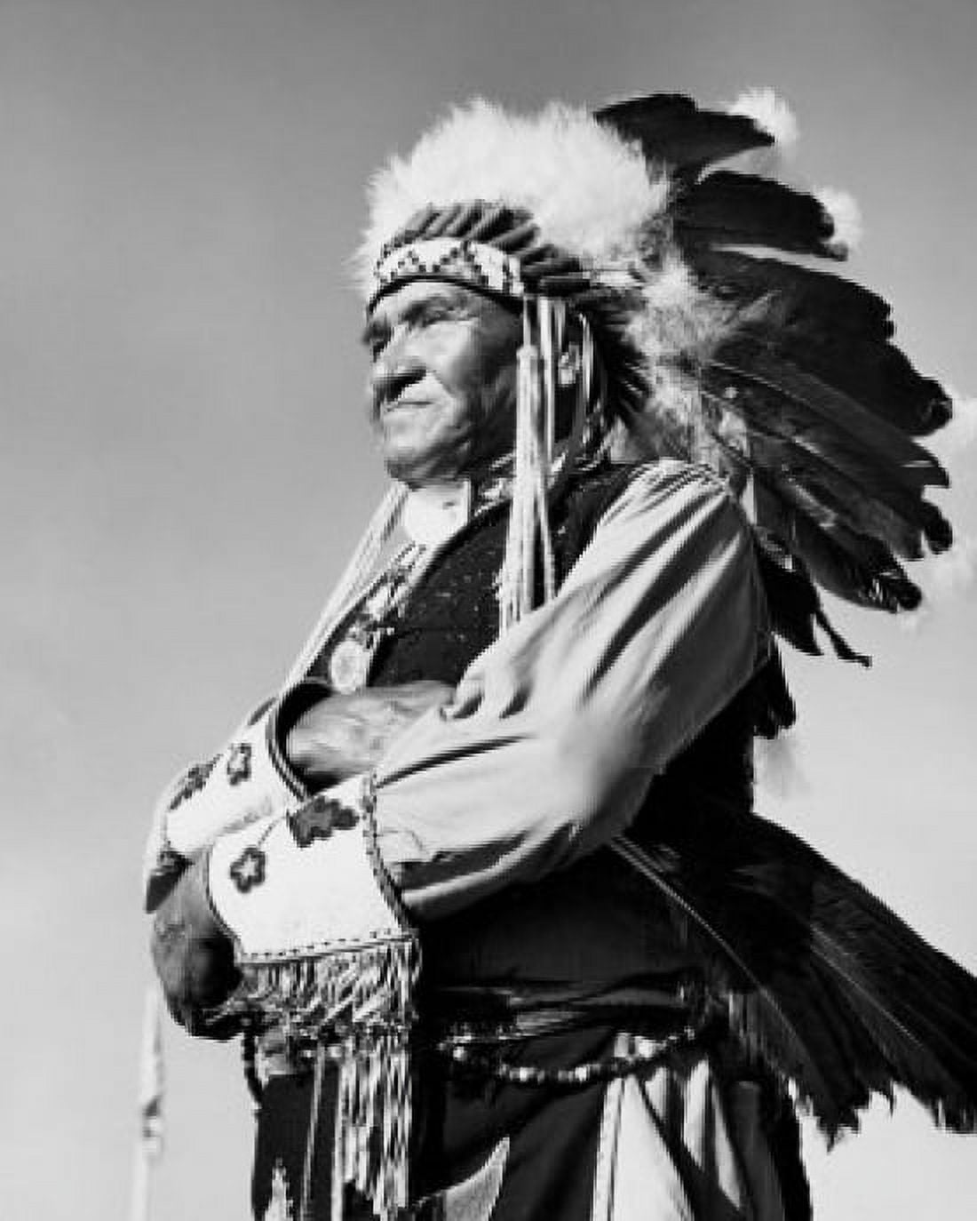 Winnebago man standing with his arms crossed Canvas Art - (18 x 24)