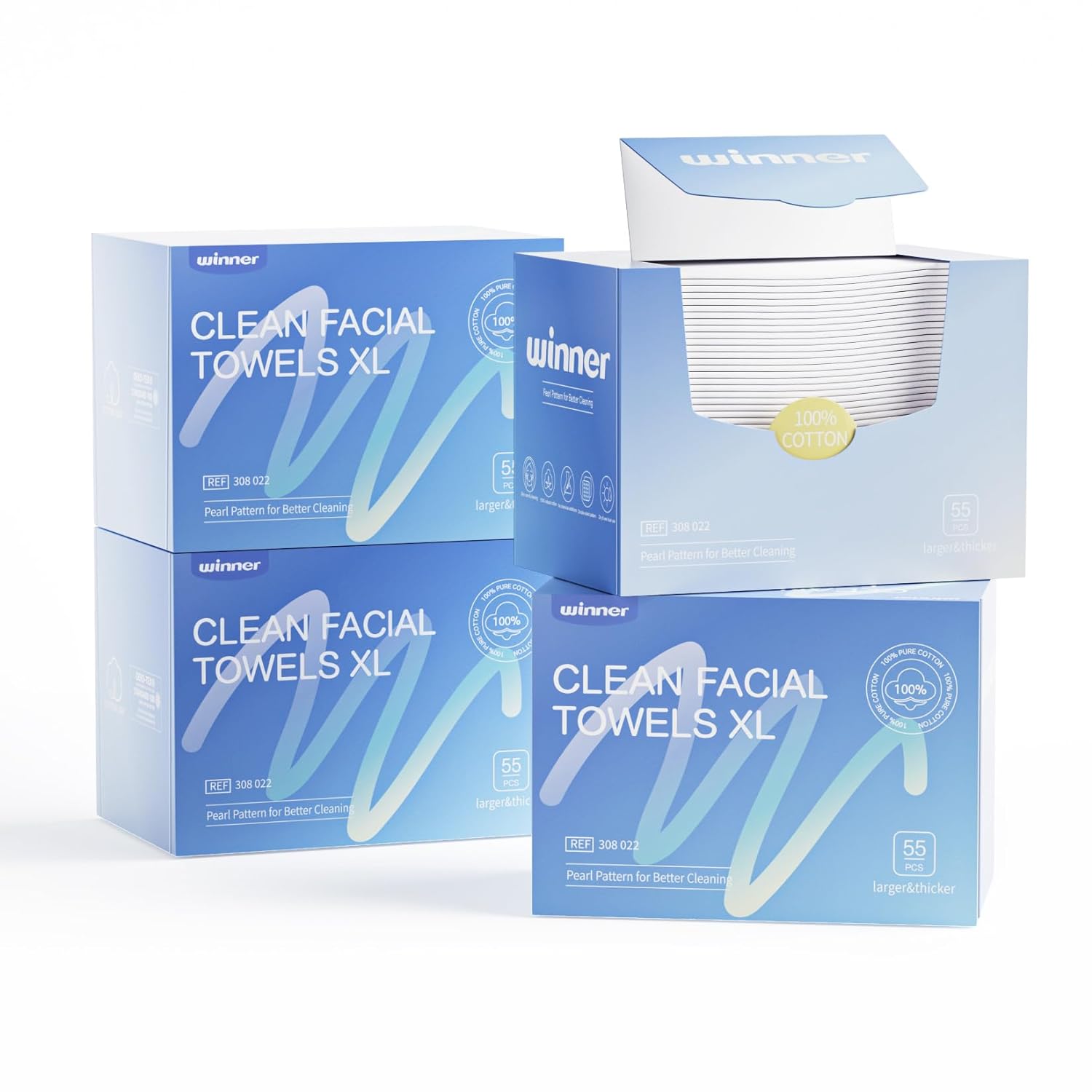 CLZOUD Facial Skin Care Product 40 Count White Soft Disposable Face