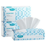 Winner Clean Towel, 100% USA Cotton Face ToweL, Disposable Face Towelette, Makeup Remover Dry Wipes, Unscented Cotton Tissues for Sensitive Skin, 300 Ct