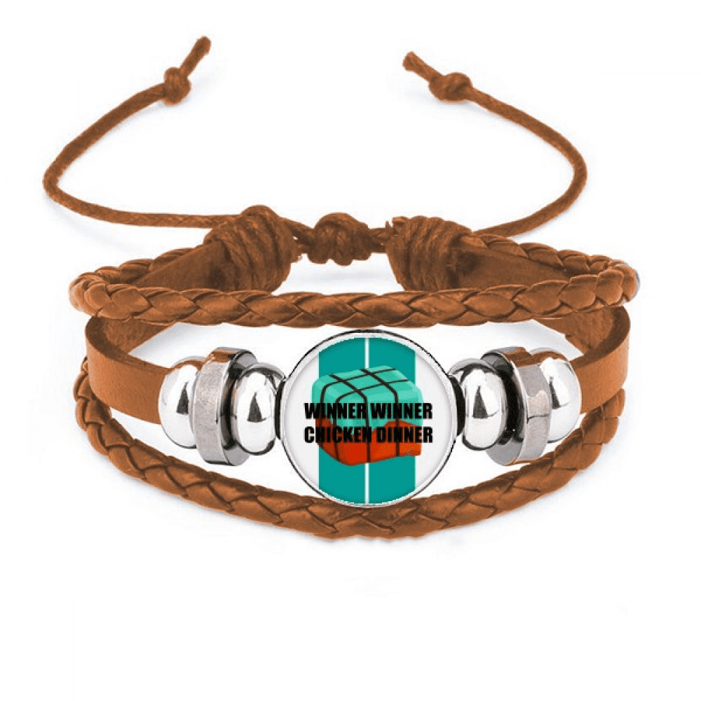 Winner Winner Chicken Winner Bracelet Wristband Leather Jewelry Ornament