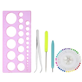 Paper Quilling Tools Set 4 Pack 2 Slotted Tools, Needle Tool, Tweezer and  Storage Box 