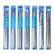 Winnereco Knitting Needle Set, 7 Sizes Double Pointed Stainless Steel Crochet, 35pcs