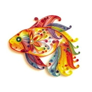 Winnereco Koi Fish 5mm Quilted Paper Stripes Tool Set DIY Quilling Paper Painting Kit