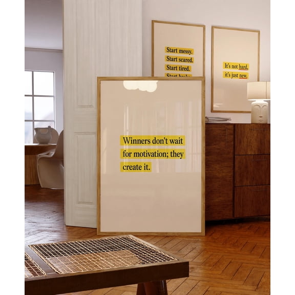 Winners Dont Wait Poster, Motivational Quote Print, Unframed Paper Poster 8x10in