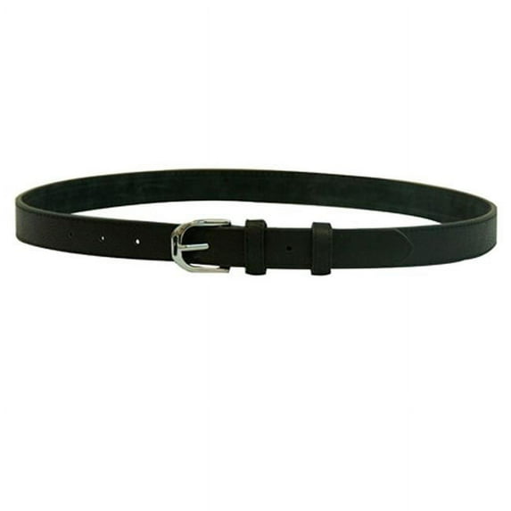 Winners Outer Wear WB30026 26 in. Unisex Leather Belt with Silver Stirrup Buckle - Black
