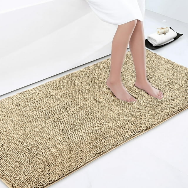 Winnerw Luxury Chenille Bath Rug 70''x24'', Extra Soft and Absorbent