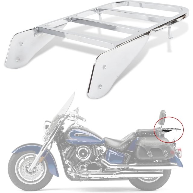 Winnerw Motorcycle Backrest Sissy Bar Luggage Rack for VStar 400 650