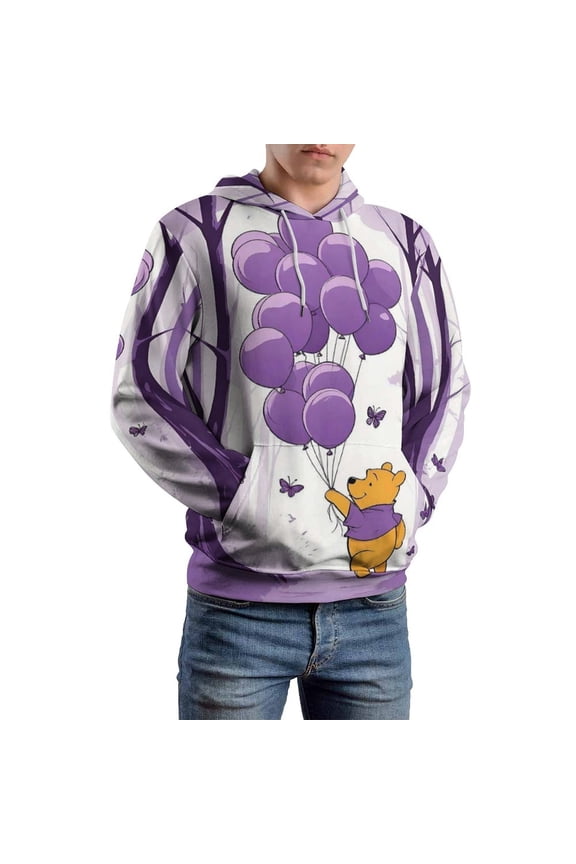 Winnie Bear Poo-h Casual Hoodies Pullover Sweatshirt Long Sleeve Hooded Jackets with Pockets Men Women