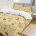 thumbnail image 1 of Winnie The Pooh 3 Piece Bedding Set Cartoon Comforter Set Cute Duvet Cover Sets Super Soft Aldult Bedding Set Kids Bedroom Gifts,1 Duvet Cover with 2 Pillowcases 102"x90", 1 of 8