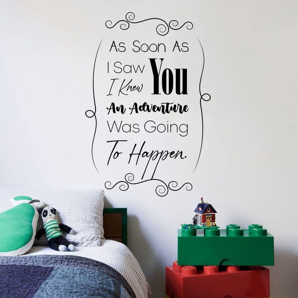 Winnie the Pooh Adventure Cartoon Honey Quote Positive Life Inspiration Quotes Saying Wall Art Sticker Designs Vinyl Stickers For Home House Walls Rooms Windows Bedroom Decoration Size (20x18 inch)