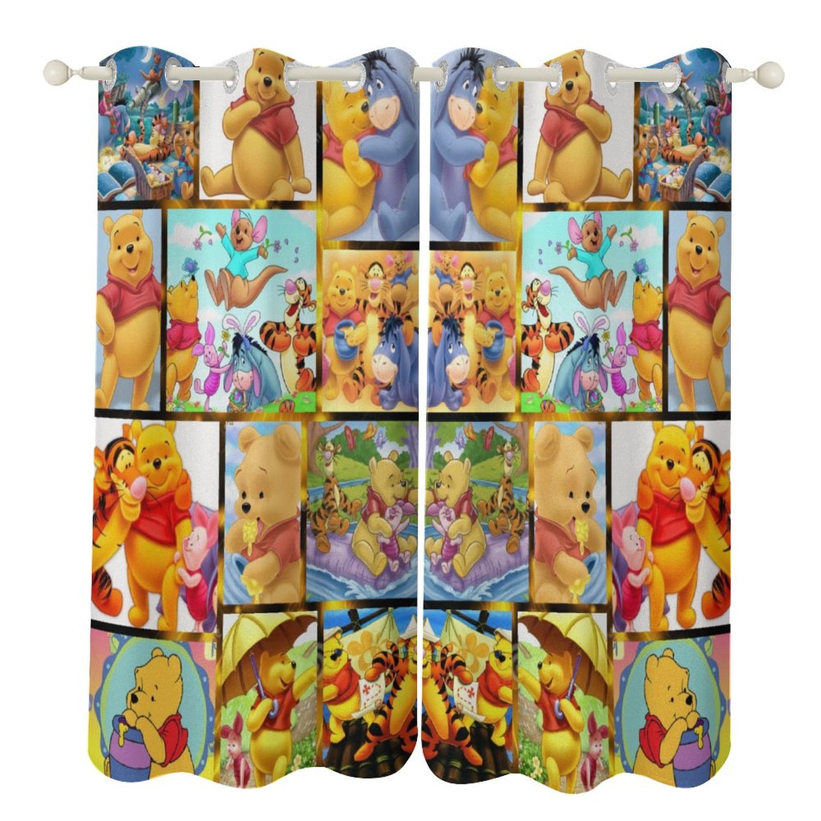 Winnie The Pooh Curtains for Kids,Cartoon BlackOut Curtain for Boy