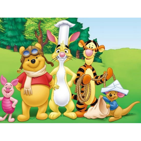 Winnie the Pooh Diamond Art DIY 5D Diamond Painting Kits for Adults and Kids Full Drill Arts Craft by Number Kits for Beginner Home Decoration 12x16 inch