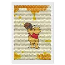 Winnie The Poo Diamond Art Kits for Adults Cartoon 5D DIY Diamond Art Kits Full Round Drill Crystal Arts and Crafts Anime Gem Art Painting Kit for Home Wall Decor 8"×12"