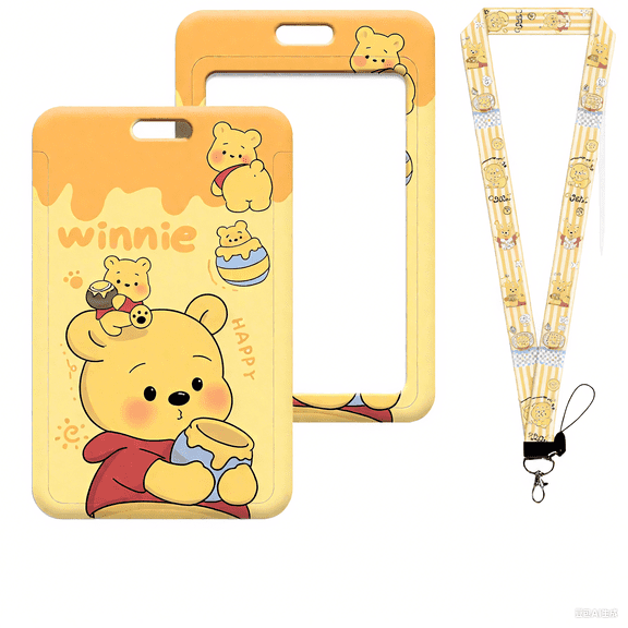 Winnie Pooh Lanyard ID Badge Holder Neck Lanyard