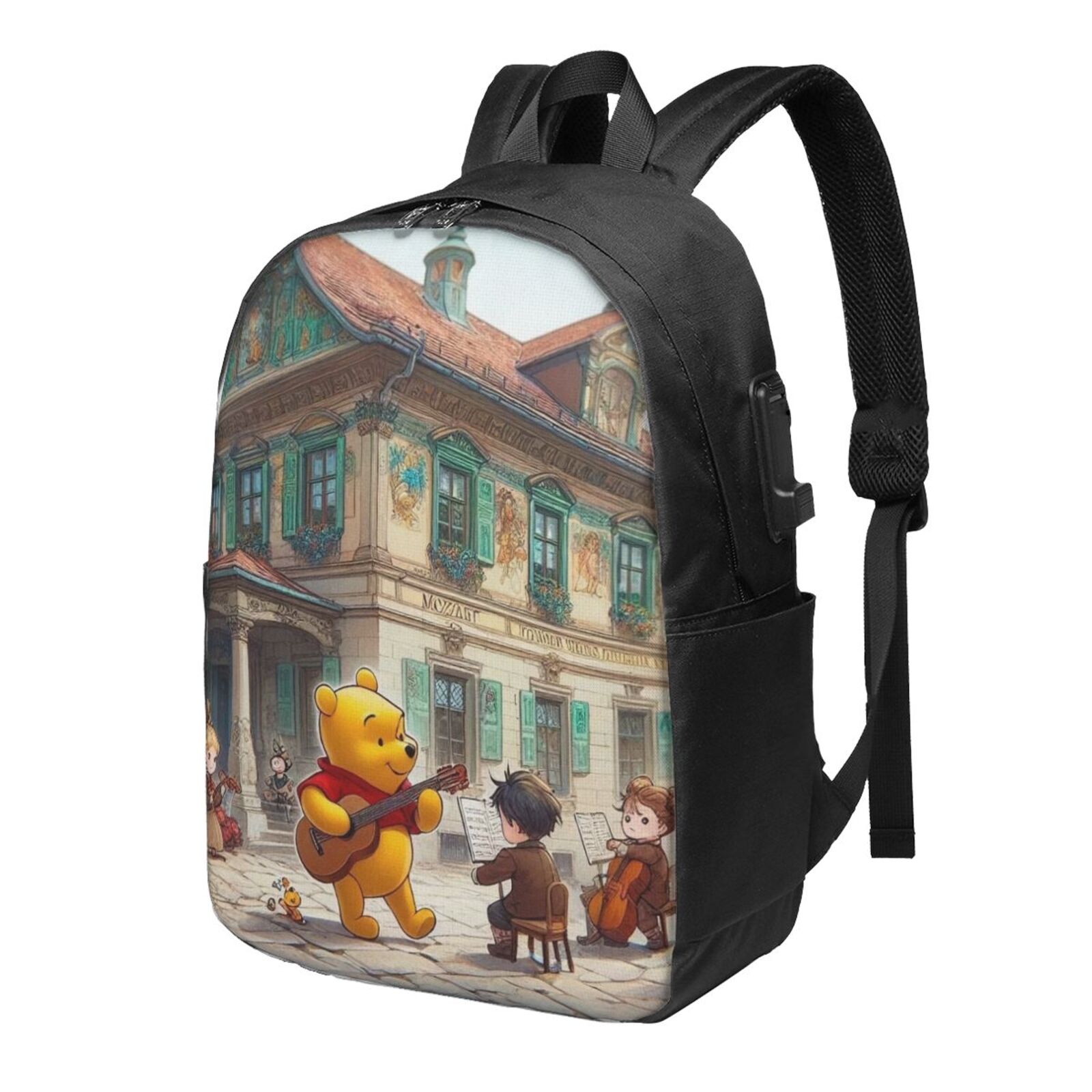 Kawaii Backpack With USB Port - Cute Laptop Backpack 17 Inch, Headphone Jack, Plush Pendant, Large Capacity