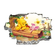 Winnie the Pooh Wall Sticker Marvel Avengers 3D Wall Sticker Children wall sticker Cartoon character wall sticker Cartoon background Wall decoration Birthday gift Children bedroom decoration 60*40CM