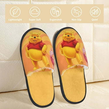 Winnie Slippers Bedroom Shoes Indoor Furry Warm Stylish Pattern Home Slippers For Women Men Medium