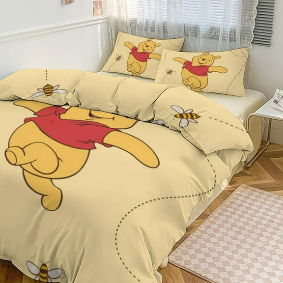 Winnie The Pooh 3-piece Twin bedding set, soft and skin-friendly for girls