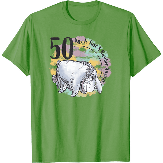 Winnie The Pooh 50th Anniversary Eeyore Fiftieth Birthday Unisex Softstyle T-Shirt for Men Women Kids,Lime Color,Size L