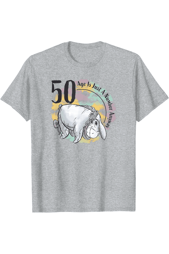 Winnie The Pooh 50th Anniversary Eeyore Fiftieth Birthday Unisex Softstyle T-Shirt for Men Women Kids,Sport Grey Color,Size 4T