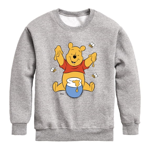 Winnie The Pooh - And Honey Pot Graphic Long Sleeve Fleece Sweatshirt