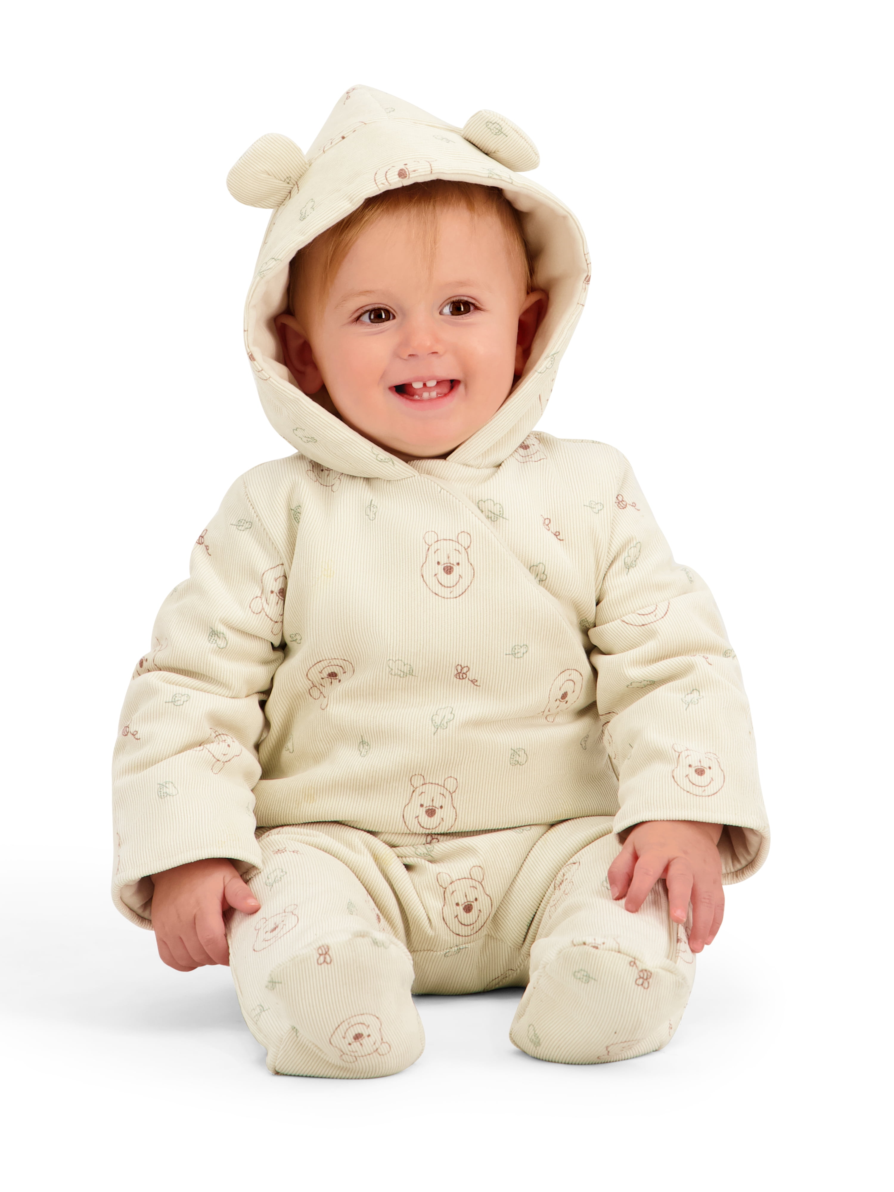 Character Baby Hooded Ribbed Pram Suit, Sizes 0-9 Months