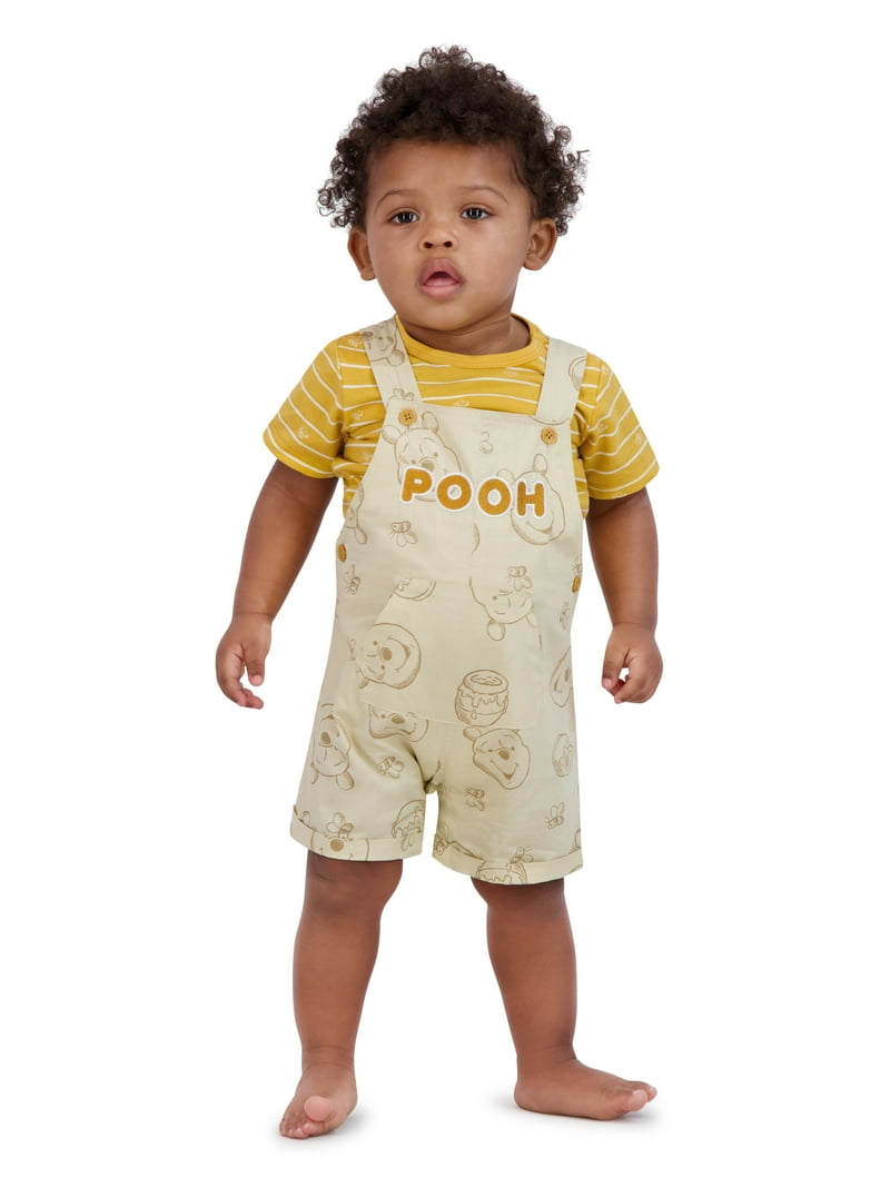Winnie The Pooh Baby Boy Shortall Set, Sizes 0/3 Months-24 Months