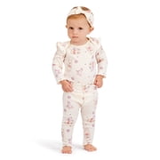 Winnie The Pooh Baby Girl 3 Piece Rib Pant Set, Sizes 0-24M