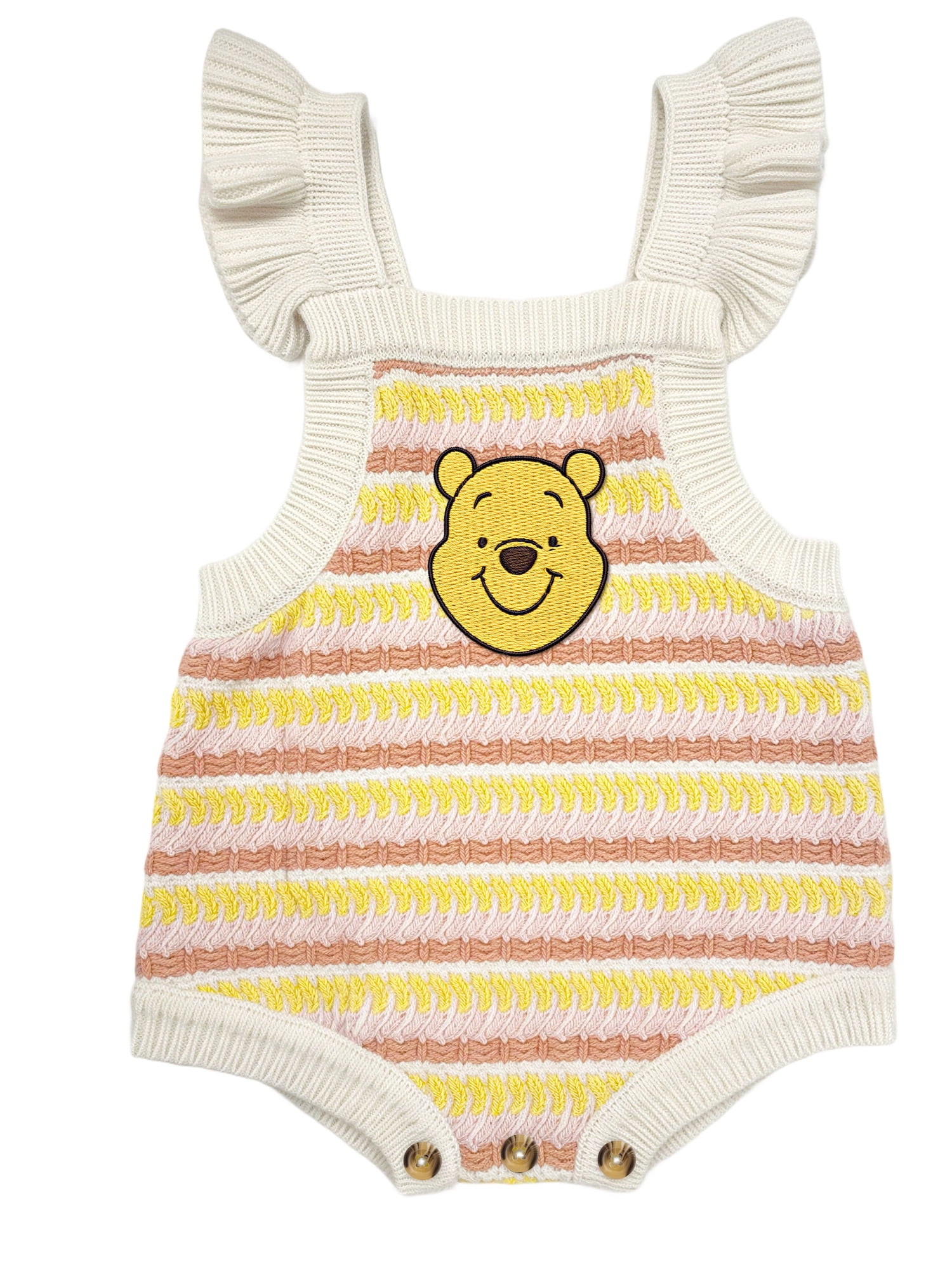 Winnie The Pooh Baby Girl Romper, Sizes 0/3 Months-24 Months