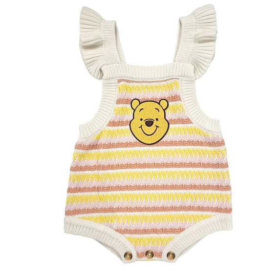 Winnie The Pooh Baby Girl Romper, Sizes 0/3 Months-24 Months