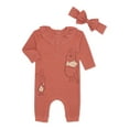 thumbnail image 1 of Winnie The Pooh Baby Girl Romper and Headband Set, 2-Piece, Sizes 0/3M-24M, 1 of 10