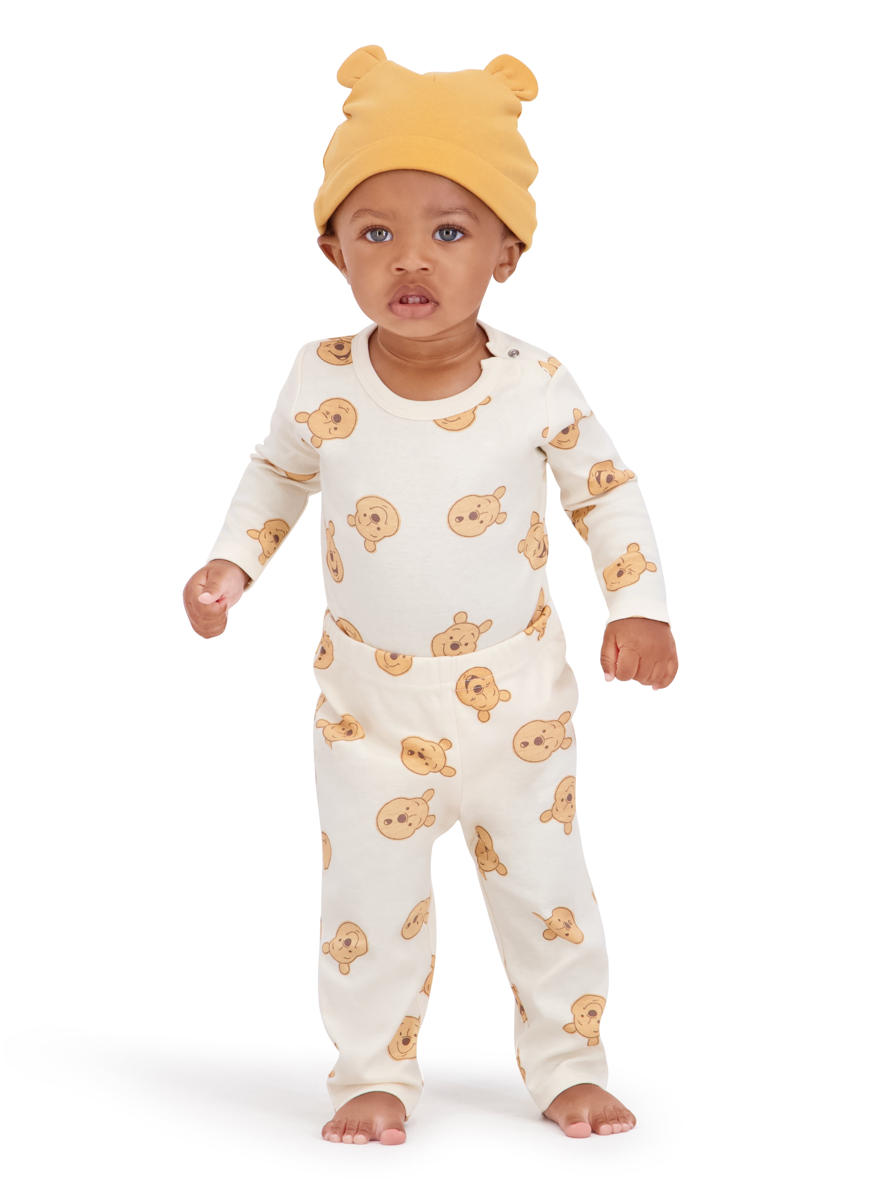 Winnie The Pooh Baby Unisex 3 Piece Matchy Pant Set, Sizes 0-24M