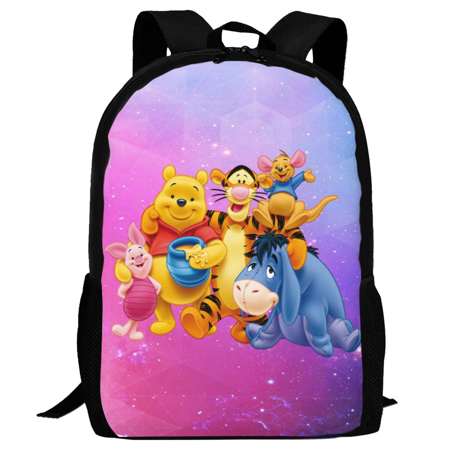 Delerain 16 Inch Strawberry Print Laptop Backpack - Pink, School Bookbag, Travel Daypack With Multiple Pockets