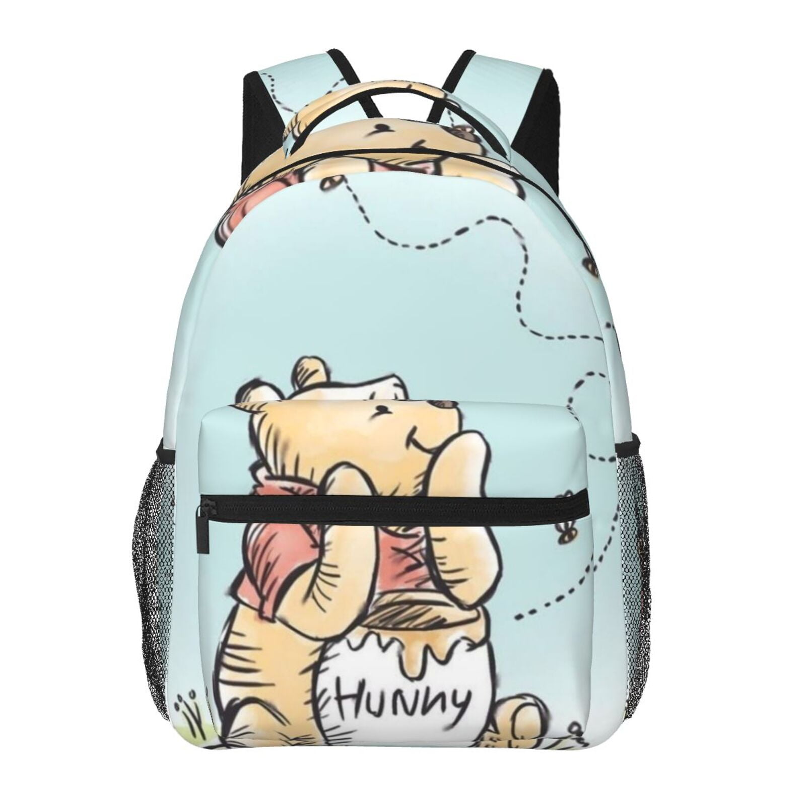 Winnie The Pooh Backpack 3d Printed Cartoon School Bag Bookbag With Double Straps Daypack 16 Inch For Sports Travel Days