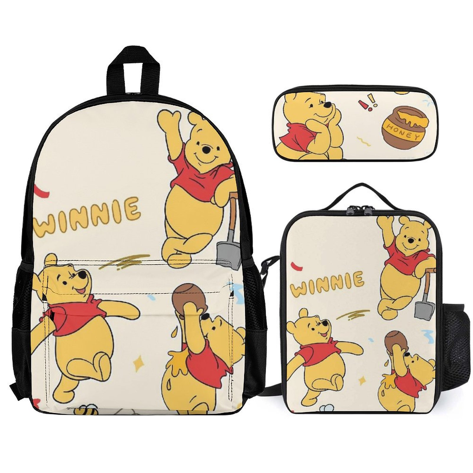 HUGS IDEA Cat Print Backpack Set For Kids – Lightweight School Bag With Adjustable Lunch Bag, Cute 3D Design - View #2