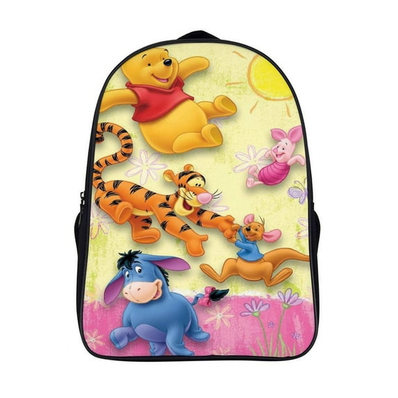 Winnie The Pooh Backpacks 16 Inch Bookbag Casual Daypack for Travel Camping Hiking