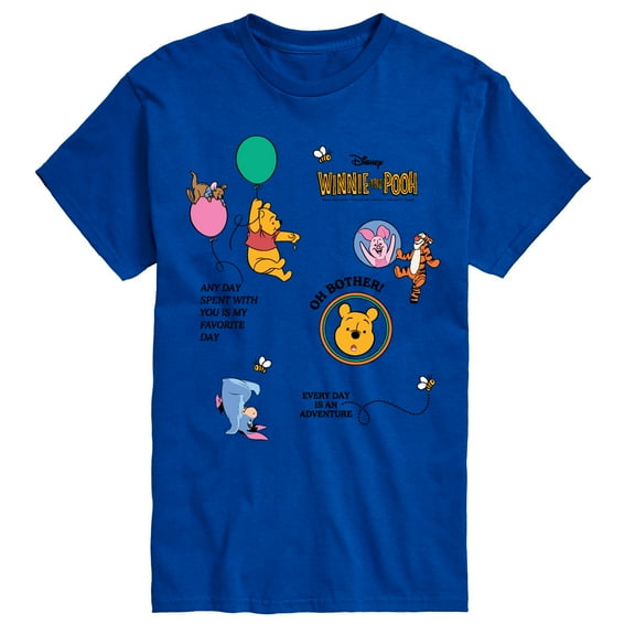 Winnie The Pooh - Balloon Collage - Men's Short Sleeve Graphic T-Shirt