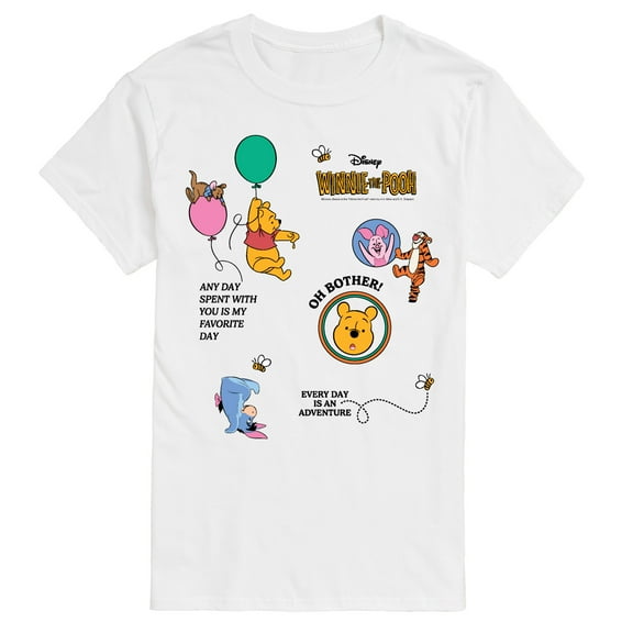 Winnie The Pooh - Balloon Collage - Men's Short Sleeve Graphic T-Shirt